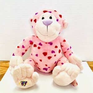 Webkinz Ganz Plush Love Monkey HM343 No Code Valentine’s 9in